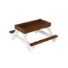 Dehner Picknicktisch, Braun/weiß, Ca. B46/H22/T40 Cm -Garten im Freien 4477964 WE FS 001 DehnerPicknicktischKleintiere