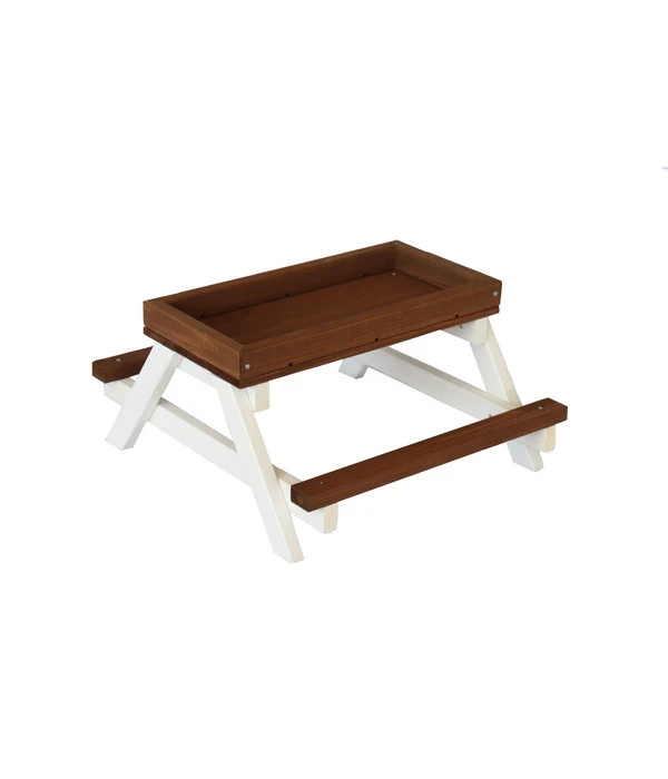 Dehner Picknicktisch, Braun/weiß, Ca. B46/H22/T40 Cm 3 Dehner Picknicktisch, Braun/weiß, Ca. B46/H22/T40 Cm