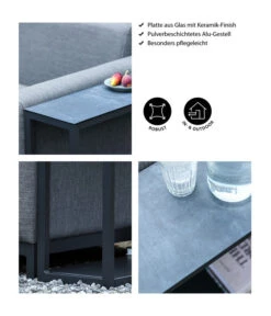 Dehner Beistelltisch Amsterdam, Ca. B75/H54/T23 Cm -Garten im Freien 4498598 WE IG 001 BeistelltischAmsterdam