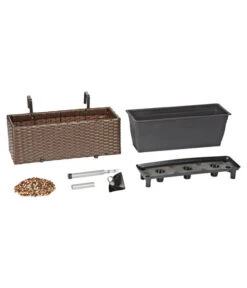 Dehner Kunststoff-Balkonkasten Florenz, Braun -Garten im Freien 5337845 BildD 002 PolyrattanBlumenkastenFlorenzKastenFlorenz50X19x20cm