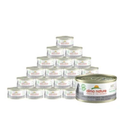 Almo Nature Nassfutter Für Katzen HFC Natural, Thunfisch & Jungsardinen, 24 X 70 G