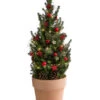 Geschmückter Weihnachtsbaum Terra, Mit Lichterkette, Ca. H70 Cm -Garten im Freien 6202022 WE FS 001 WeihnachtsbaeumchenTerra25cmLED