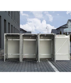 Hide Mülltonnenbox 240 L Aluminium, Ca. B209,1/H115,2/T80,7 Cm -Garten im Freien 6610943 WE MO 003 50NorthMuelltonnenbox