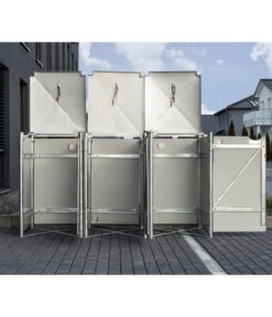 Hide Mülltonnenbox 240 L Aluminium, Ca. B209,1/H115,2/T80,7 Cm -Garten im Freien 6610943 WE MO 004 50NorthMuelltonnenbox