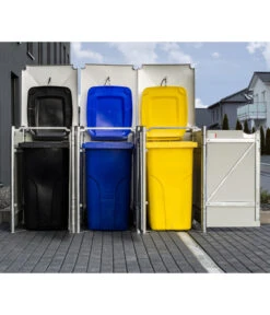 Hide Mülltonnenbox 240 L Aluminium, Ca. B209,1/H115,2/T80,7 Cm -Garten im Freien 6610943 WE MO 006 50NorthMuelltonnenbox