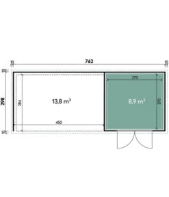 Wolff Finnhaus Eleganto Gerätehaus 4530, Inkl. Lounge Links, Ca. B782/H225/T319 Cm 7 Wolff Finnhaus Eleganto Gerätehaus 4530, Inkl. Lounge Links, Ca. B782/H225/T319 Cm -Garten im Freien 6618326 WE BG 001 Eleganto3030GranitgraumitLounge4530links