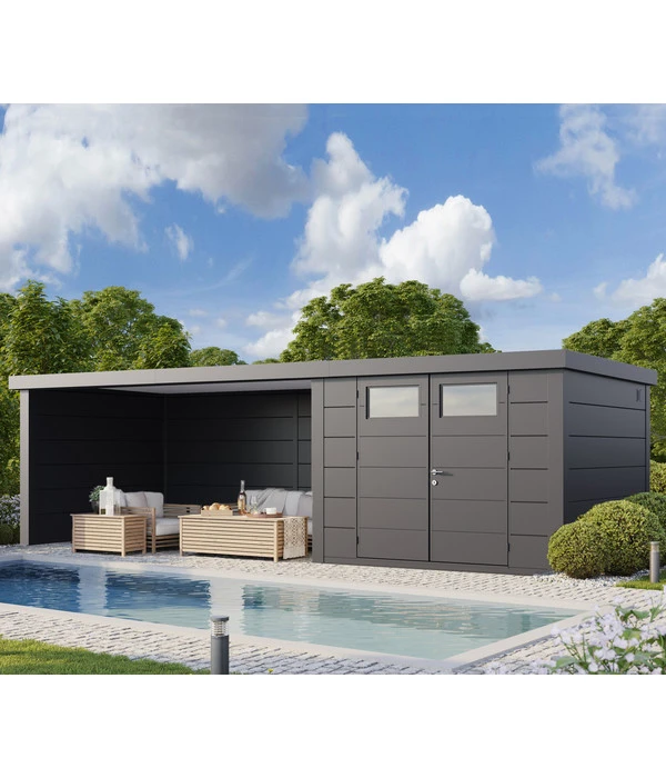 Wolff Finnhaus Eleganto Gerätehaus 4530, Inkl. Lounge Links, Ca. B782/H225/T319 Cm 4 Wolff Finnhaus Eleganto Gerätehaus 4530, Inkl. Lounge Links, Ca. B782/H225/T319 Cm – Bild 2