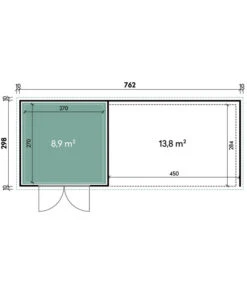 Wolff Finnhaus Gerätehaus Eleganto 3030, Inkl. Lounge Rechts, Ca. B782/H225/T319 Cm 7 Wolff Finnhaus Gerätehaus Eleganto 3030, Inkl. Lounge Rechts, Ca. B782/H225/T319 Cm -Garten im Freien 6618334 WE BG 001 Eleganto3030GranitgraumitLounge4530rechts