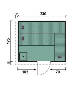 Wolff Finnhaus Innensauna De Luxe Xena, Ca. B246/H202/T210 Cm -Garten im Freien 6618862 WE BG 001 FinnhausInnensaunadeluxeXena