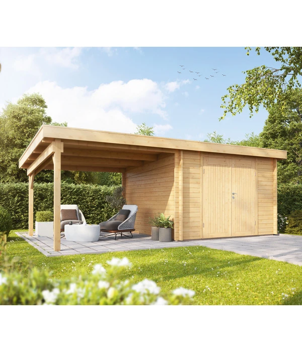 Wolff Finnhaus Gartenhaus Pulti 34-B Typ 1, Inkl. Seitendach C, Ca. B630/H217/T300 Cm 4 Wolff Finnhaus Gartenhaus Pulti 34-B Typ 1, Inkl. Seitendach C, Ca. B630/H217/T300 Cm – Bild 2