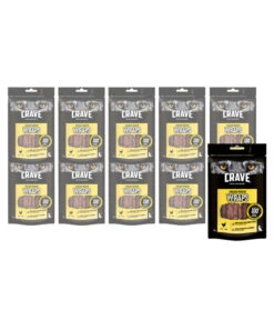 CRAVE™ Hundesnack Protein Wraps, Huhn, 10 X 50 G