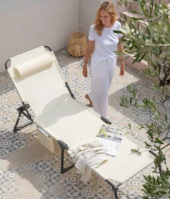 Dehner Gartenliege Mallorca, Ca. B71/H106/T227 Cm -Garten im Freien 6635163 WE MO 002 LiegeMallorcaVanilla