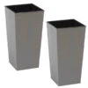 Siena Garden Kunststoff-Säulen ECO Nizza, Konisch, Grau, Ca. B30/H57/T30 Cm, 2er-Set 1 Siena Garden Kunststoff-Säulen ECO Nizza, Konisch, Grau, Ca. B30/H57/T30 Cm, 2er-Set -Garten im Freien 6655062 WE FS 001 PflanzgefaessEcoNizza30Grau