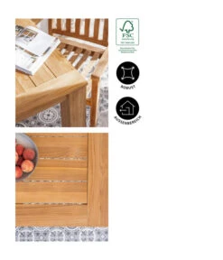 Dehner Teaktisch Havanna, Ca. B90/H75/T90 Cm -Garten im Freien 6657415 WE IG 001 GruppeHavanna04