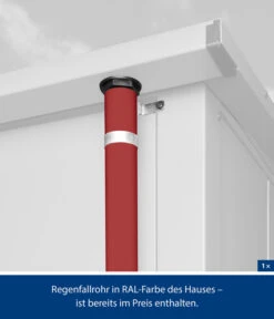 Hörmann Berry-Gerätehaus Modern-P Typ 3, Ca. B312,7/H232,3/T283,4 Cm -Garten im Freien 6670384 WE DE 003 HoermannMetallgeraetehaus