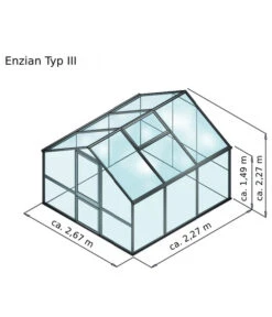 KGT Gewächshaus Enzian III, Ca. B267/H227/T227 Cm -Garten im Freien 6694798 WE BG 001 KGTGewaechshausEnzianIII