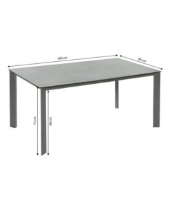 Dehner Gartentisch Nancy, Ca. B160/H75/T90 Cm -Garten im Freien 6701734 WE BG 001 TischNancy