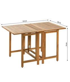 Dehner Balkonklapptisch Macao, Ca. B124/H74/T80 Cm -Garten im Freien 6712061 WE BG 001 DehnerBalkontischMacao