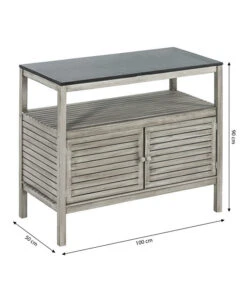 Dehner Doppelschrank Southampton, Ca. B100/H90/T50 Cm -Garten im Freien 6713705 WE BG 001 SchrankSouthampton100Grau