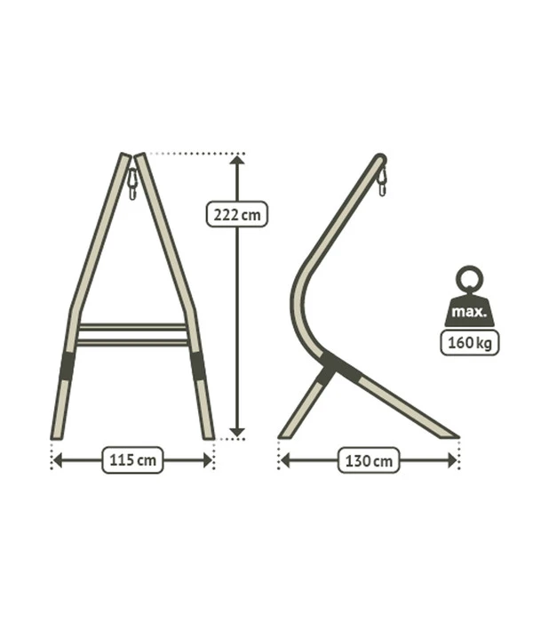 La Siesta Hängesesselgestell Calma Nature 5 La Siesta Hängesesselgestell Calma Nature – Bild 3
