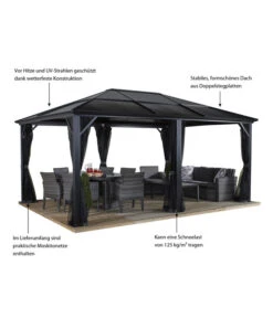 Sojag Pavillon Meridien 12x16, Ca. B485/H270/T365 Cm -Garten im Freien 6752737 WE IG 001 PavillonMeridien