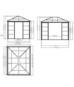 Sojag Pavillon Castel 10x12 -Garten im Freien 6752752 WE FS 003 PavillonCastel10x12