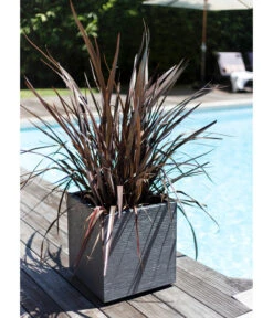 EDA-plastiques Kunststoff-Topf Graphit, Gerillt 9 EDA-plastiques Kunststoff-Topf Graphit, Gerillt -Garten im Freien 6763643 WE MO 001 PflanztopfGrap40x40