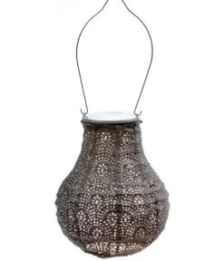 Lumiz Solar-Lampion Bulb Fan Taupe, Ca. Ø16/H20 Cm