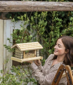 Dehner Natura Futterhaus Aosta, Ca. B28/H17,5/T19 Cm -Garten im Freien 6818769 WE MO 001 DehnerNaturaFutterhausAosta03