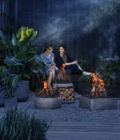 Feuerschale Gran Canaria, Ca. Ø54/H72 Cm -Garten im Freien 6870513 WE MO 001 Feuerschalen