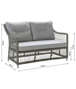 Dehner Geflechtlounge Santos, 4-teilig -Garten im Freien 6875074 WE BG 001 LoungeSantosNEU