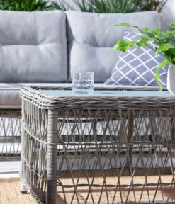 Dehner Geflechtlounge Santos, 4-teilig -Garten im Freien 6875074 WE DE 001 LoungeSantosNEU