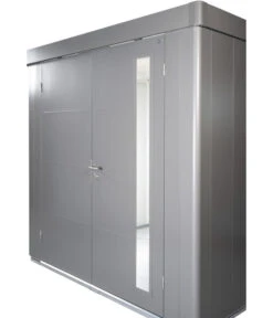 Biohort Gerätehaus Neo 3D, Silber/dunkelgrau -Garten im Freien 6885255 WE DE 005 BiohortGeraetehausNeo 1