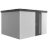 Biohort Gerätehaus Neo 3D, Silber/dunkelgrau -Garten im Freien 6885644 WE FS 001 BiohortGeraetehausNeo3D