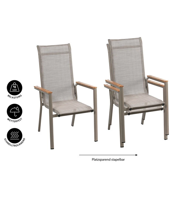 Dehner Stapelstuhl Cleveland, Hellbraun 6 Dehner Stapelstuhl Cleveland, Hellbraun – Bild 4