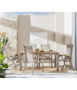 Dehner Klappsessel Cleveland, Hellbraun 11 Dehner Klappsessel Cleveland, Hellbraun -Garten im Freien 6895387 WE MO 001 GruppeClevelandWoodNEU