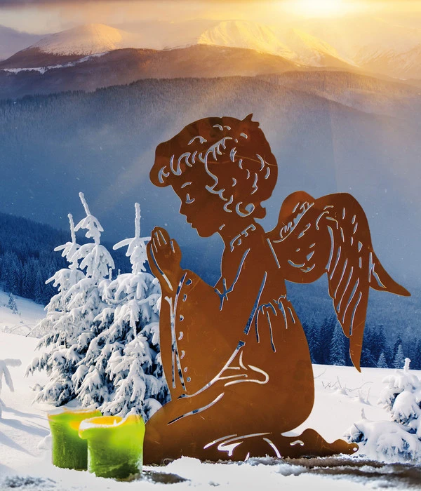 Ferrum Ros-Engel Betend, Ca. H41 Cm 4 Ferrum Ros-Engel Betend, Ca. H41 Cm – Bild 2