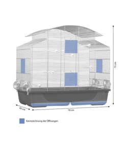 Dehner Lieblinge Vogelkäfig Phoenix 80, Ca. B79/H73/T45 Cm -Garten im Freien 6917637 WE BG 001 DMQVHPhoenix80