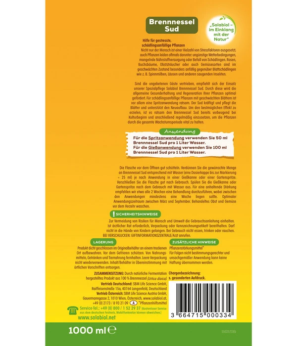 Solabiol® Brennnessel Sud, 1 L 4 Solabiol® Brennnessel Sud, 1 L – Bild 2