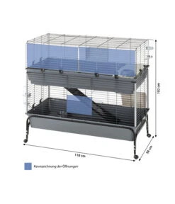 Ferplast Nagerheim Rabbit 120 Double, Grau, Ca. B118/H117/T58 Cm 13 Ferplast Nagerheim Rabbit 120 Double, Grau, Ca. B118/H117/T58 Cm -Garten im Freien 6953160 WE BG 001 FerplastNagerKRabbit120DoubleM