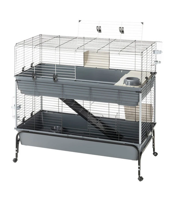 Ferplast Nagerheim Rabbit 120 Double, Grau, Ca. B118/H117/T58 Cm 6 Ferplast Nagerheim Rabbit 120 Double, Grau, Ca. B118/H117/T58 Cm – Bild 4