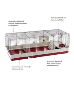 Ferplast Nagerheim Krolik 140, Ca. B142/H50/T60 Cm -Garten im Freien 6953186 WE IG 003 FerplastNagerKKrolik140