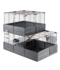 Ferplast Nagerheim Multipla Double, Schwarz, Ca. B107/H96/T72 Cm