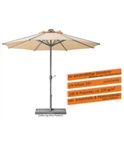 Schneider Sonnenschirm Rooftop, Rund, Ca. Ø350 Cm 15 Schneider Sonnenschirm Rooftop, Rund, Ca. Ø350 Cm -Garten im Freien 6953442 WE IG 001 SchneiderSonnenschirmRooftop350natur1