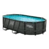 Summer Waves Frame Pool Rattan, Oval, Ca. B424/H100/T250 Cm -Garten im Freien 6990782 WE FS 001 SummerWavesFramePoolRattanovalgrau