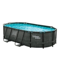 Summer Waves Frame Pool Rattan, Oval, Ca. B424/H100/T250 Cm