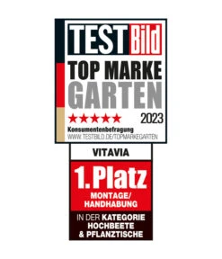 Vitavia Hochbeet Oslo In&Out, Grau/schwarz -Garten im Freien Siegel VitaviaHochbeeteundPflanztische