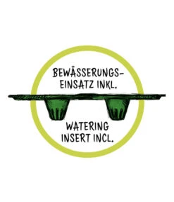 Scheurich Kunststoff-Topf Purista+, Rund -Garten im Freien WE DE 016 ScheurichBewaesserungseinsatz